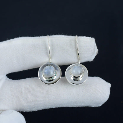 Rainbow Moonstone Gemstone Earrings