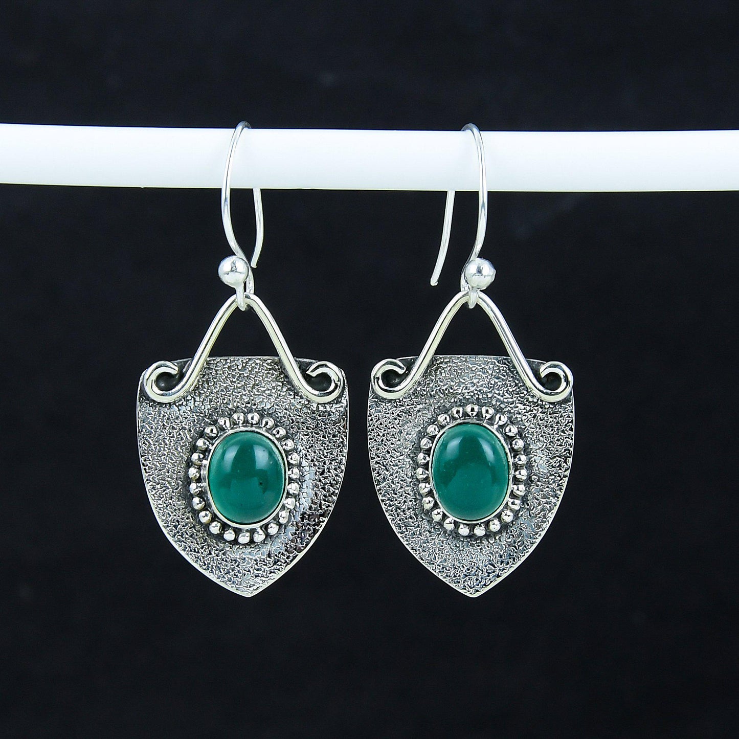 Green Onyx Gemstone Earrings