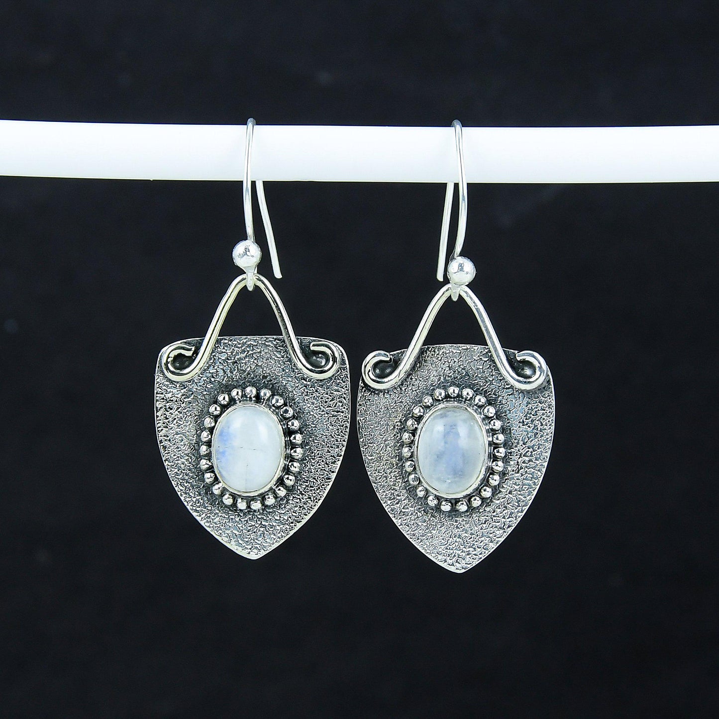 Rainbow Moonstone Gemstone Earrings