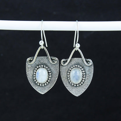 Rainbow Moonstone Gemstone Earrings