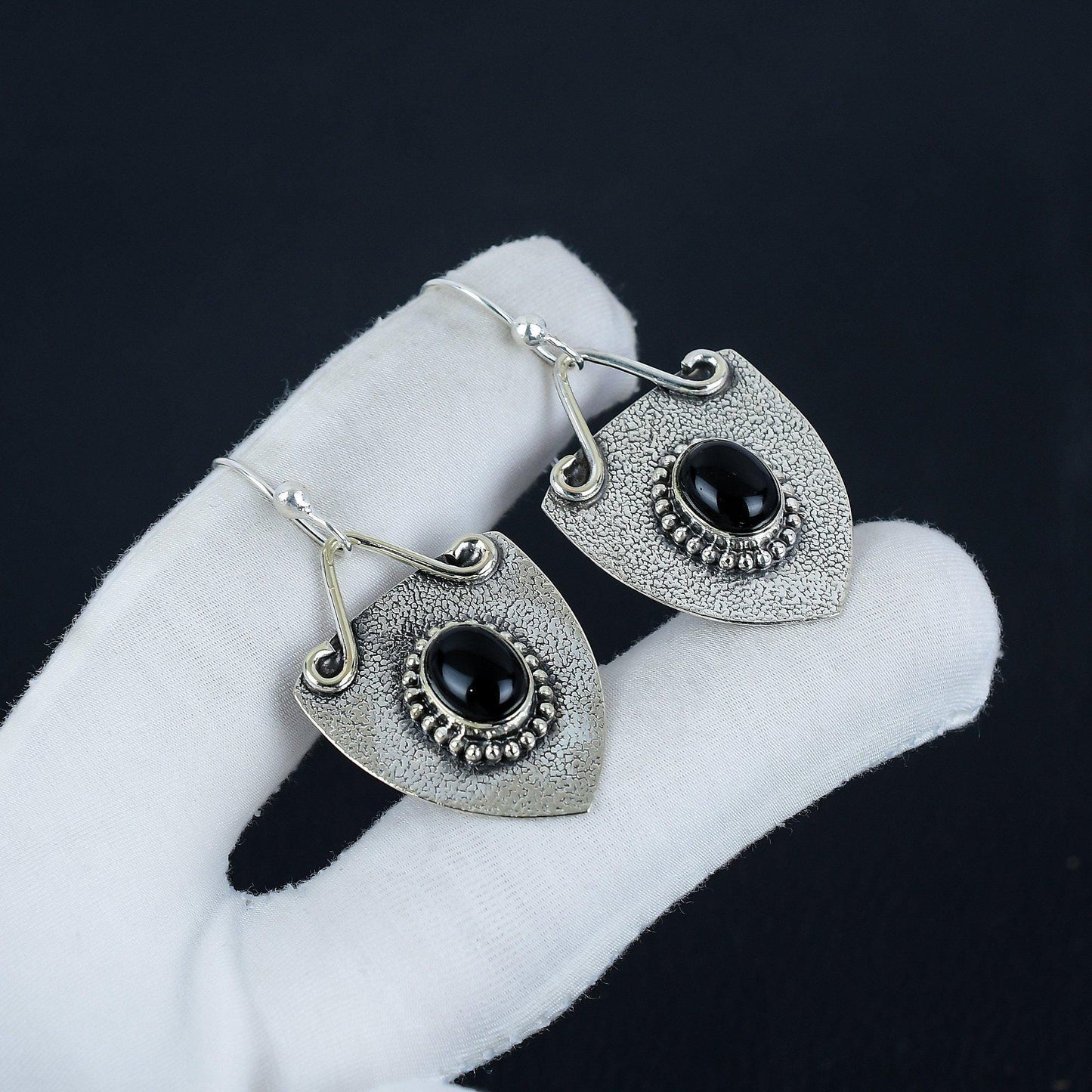 Black Onyx Gemstone Earrings