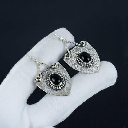 Black Onyx Gemstone Earrings