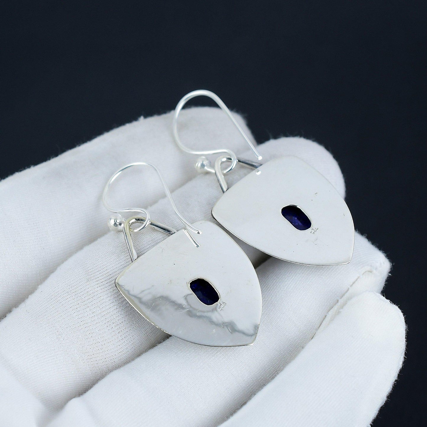 Blue Sapphire Gemstone Earrings