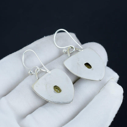 Yellow Citrine Gemstone Earrings