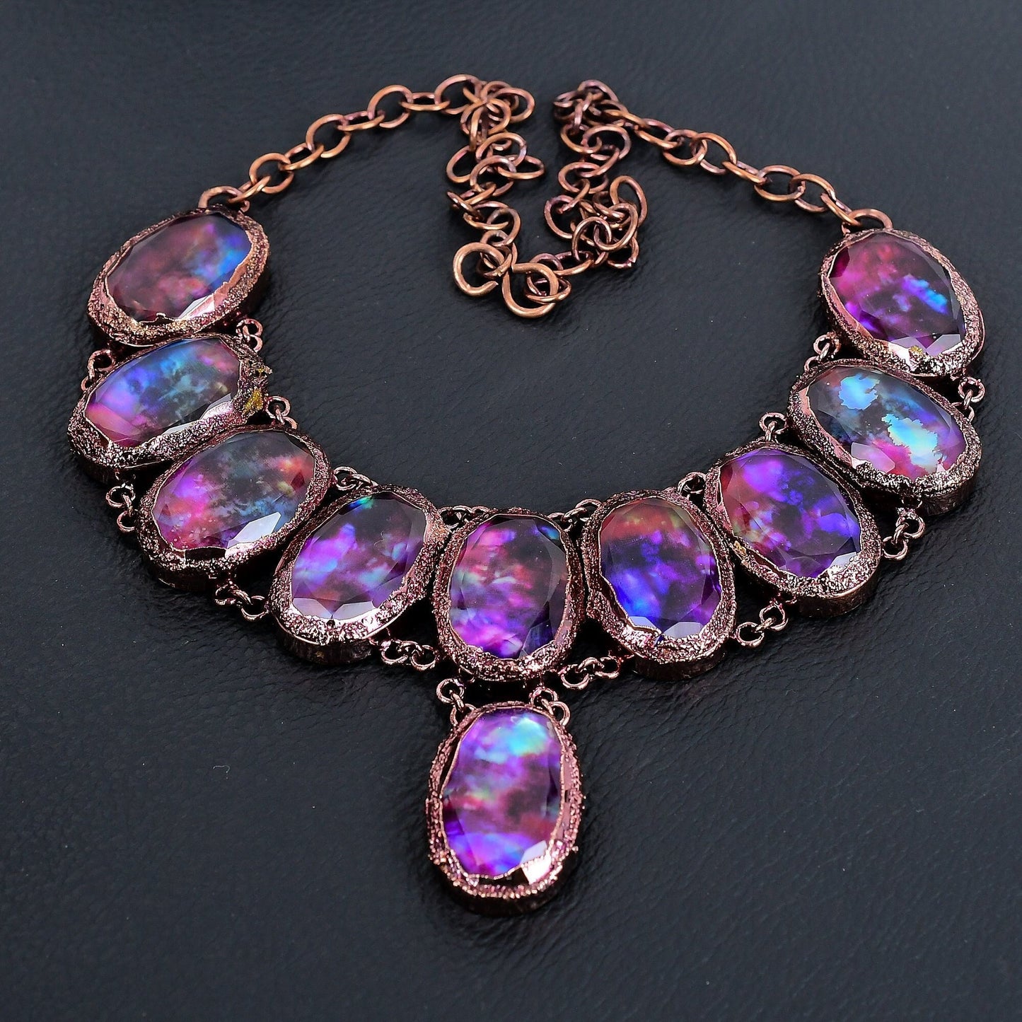 Copper Ammolite Gemstone Necklace