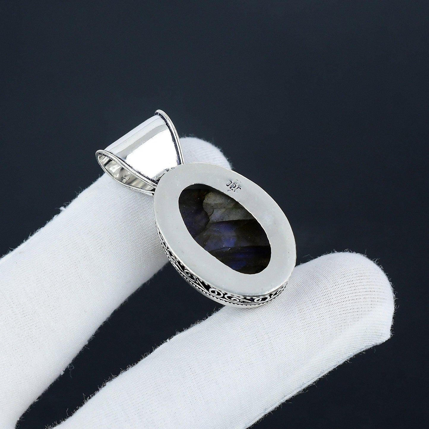 Blue Labradorite Gemstone Pendant