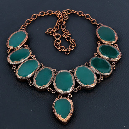 Green Emerald Gemstone Necklace