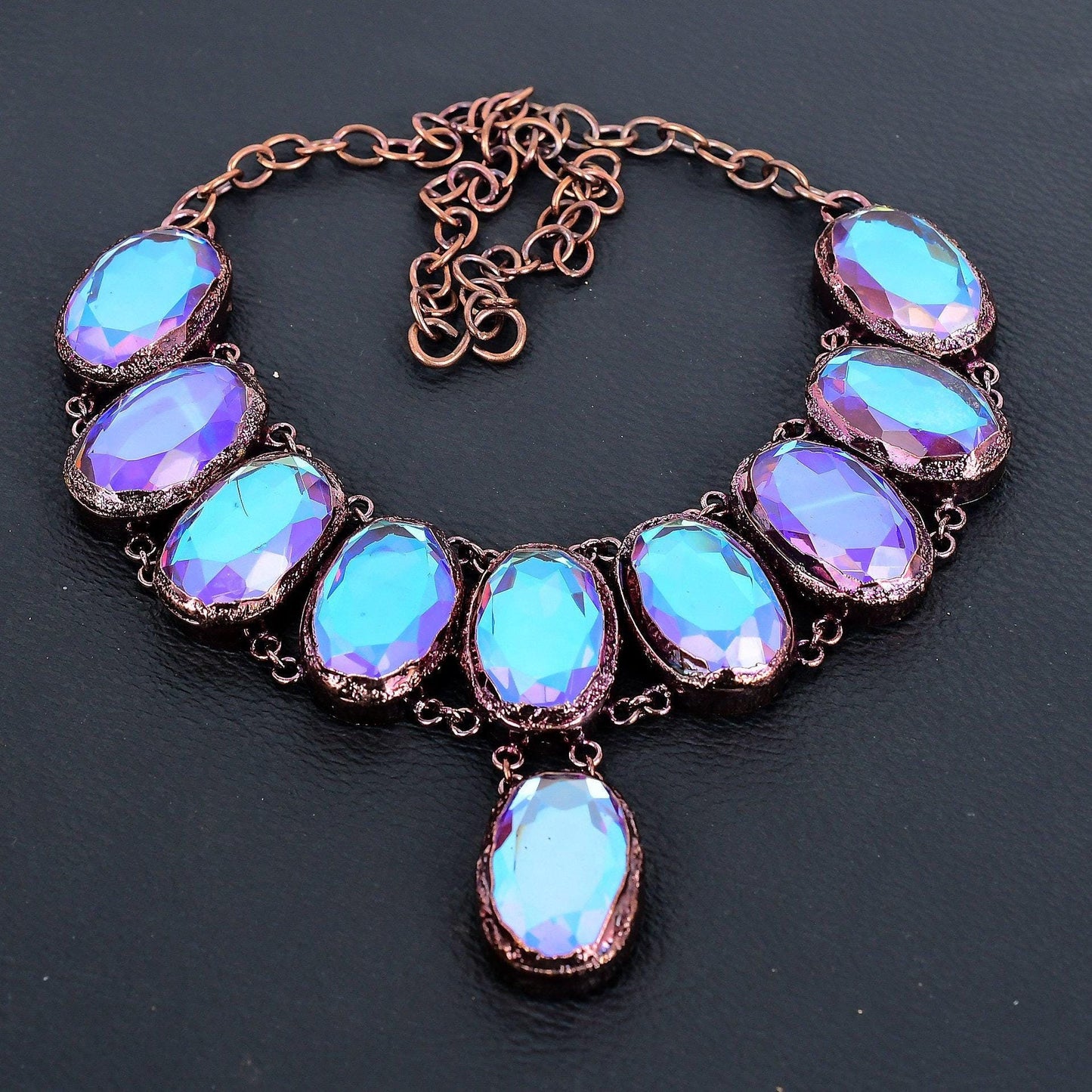Pink Mystic Topaz Gemstone Necklace