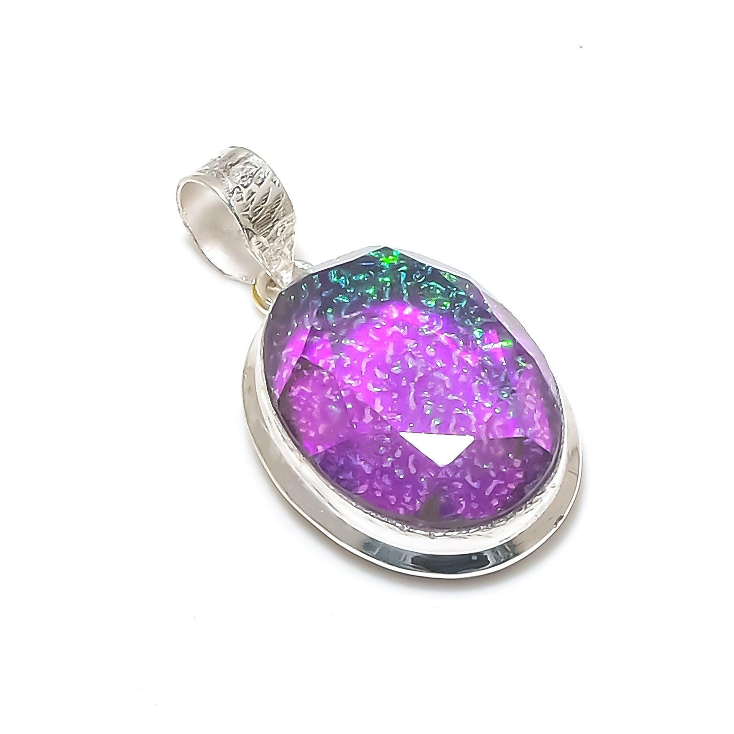 Purple Australian Opal Gemstone Pendant