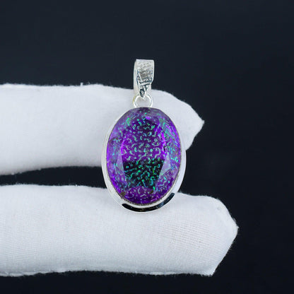 Purple Australian Opal Gemstone Pendant