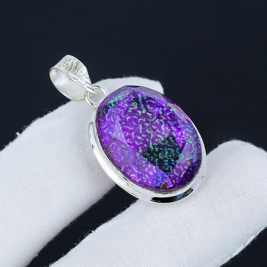 Purple Australian Opal Gemstone Pendant