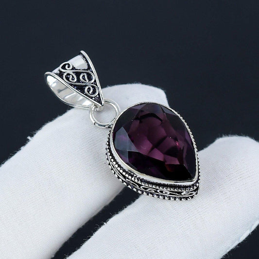 Purple Amethyst Sterling Silver Pendant