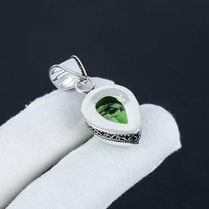 Green Amethyst Gemstone Pendant