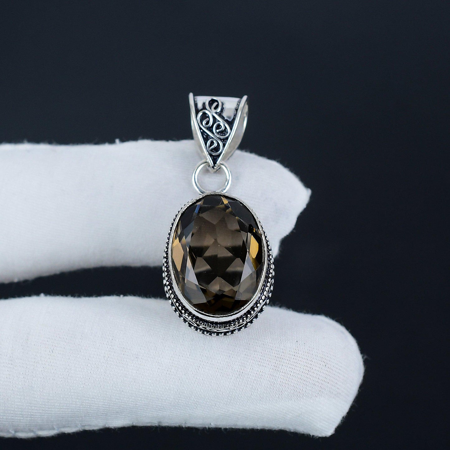 Brown Smoky Topaz Gemstone Pendant