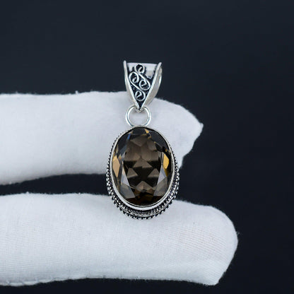 Brown Smoky Topaz Gemstone Pendant