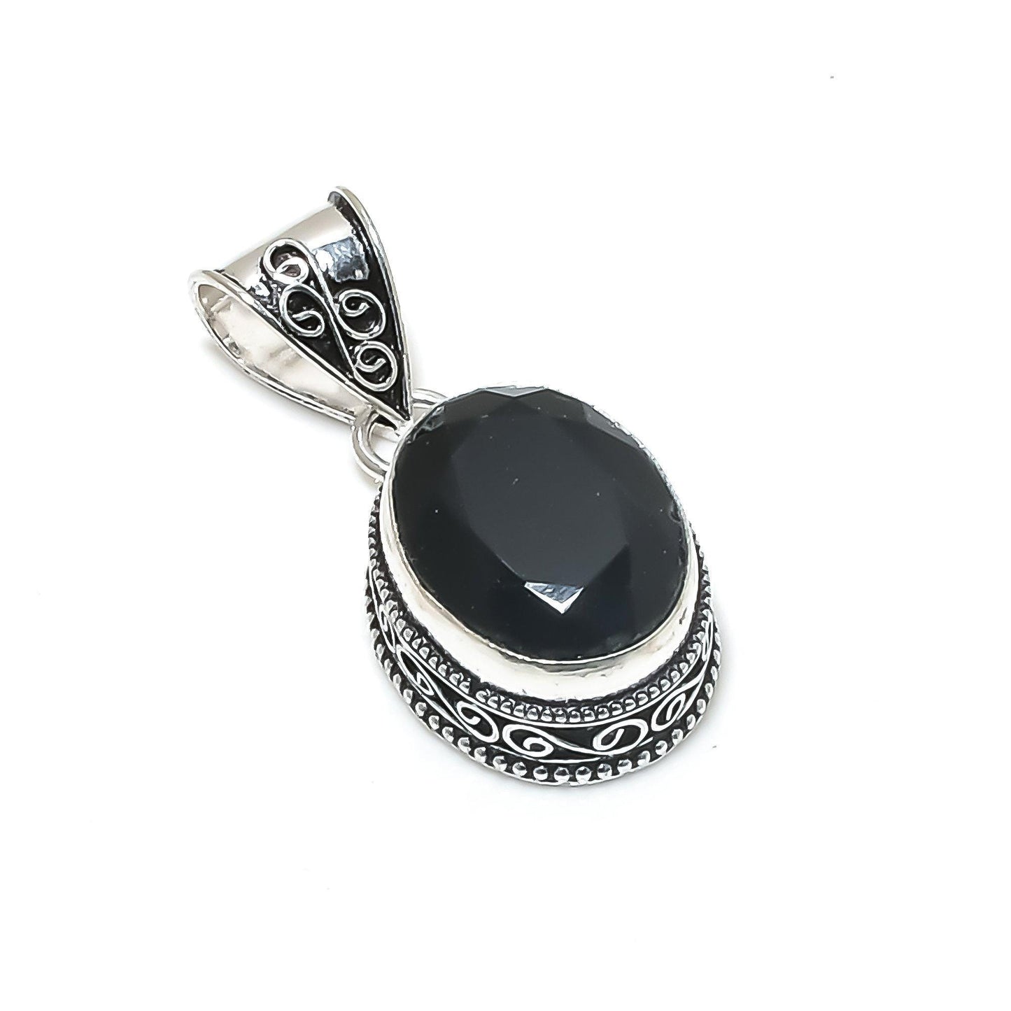Black Spinel Gemstone Pendant