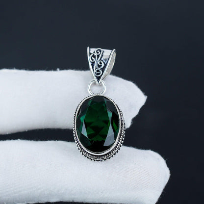 Green Diopside Gemstone Pendant