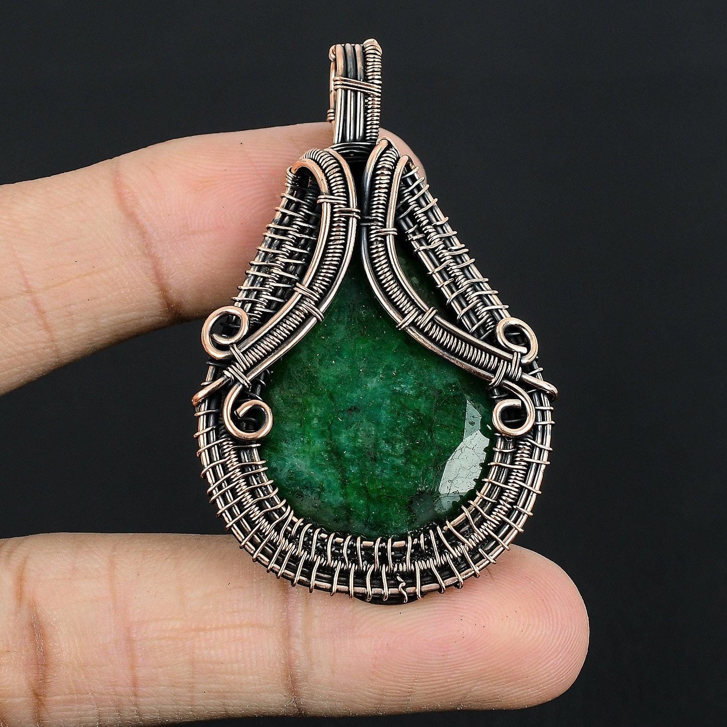 Green Emerald Gemstone Pendant
