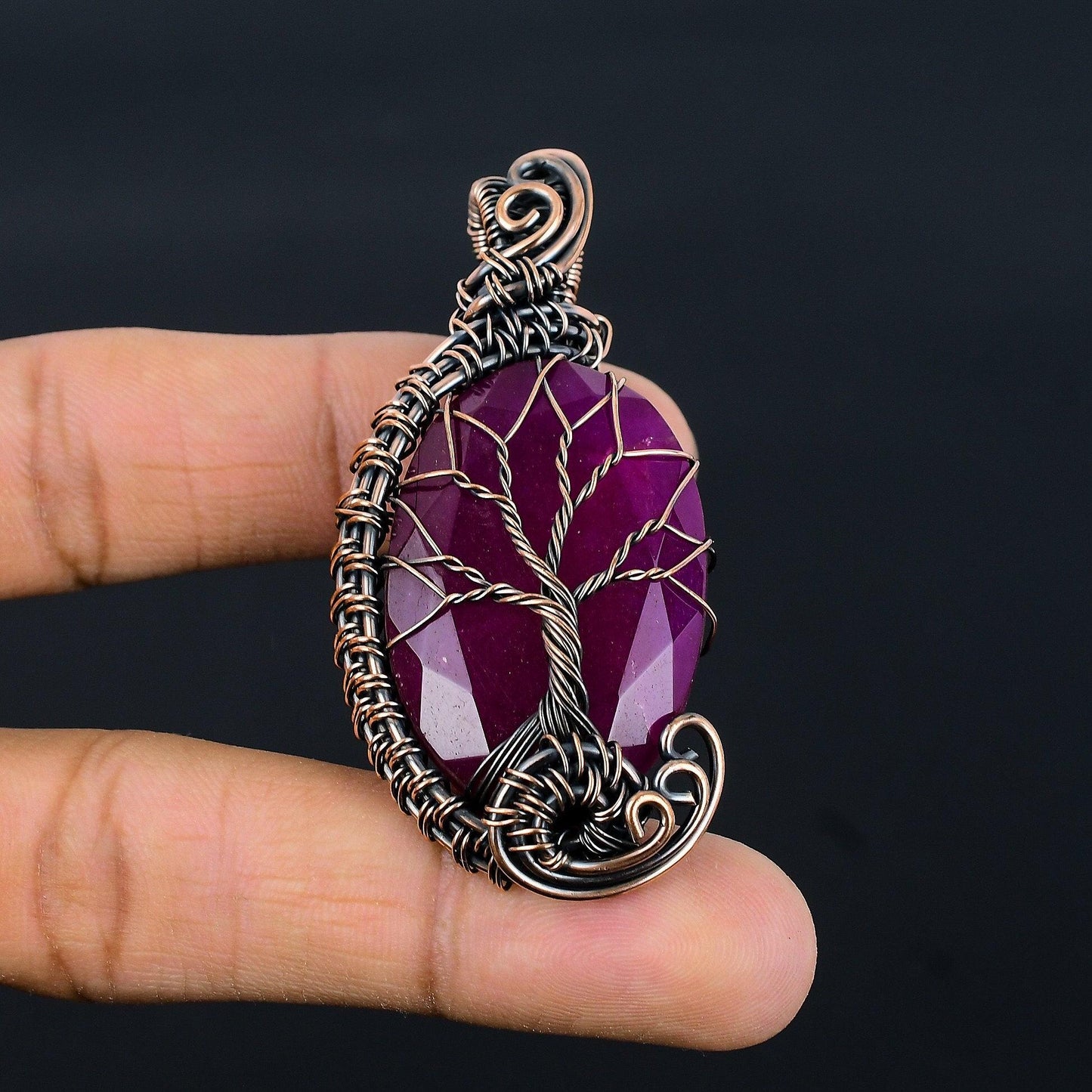 Kashmir Red Ruby Gemstone Pendant