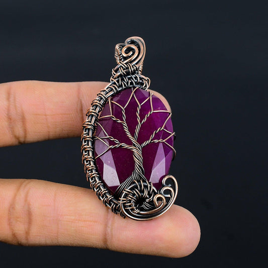 Kashmir Red Ruby Gemstone Pendant