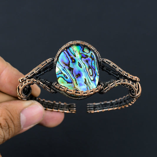 Blue-Green Abalone Gemstone Bracelet