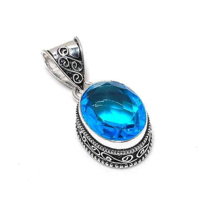 Blue Topaz Gemstone Pendant