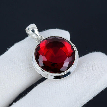 Red Garnet Gemstone Pendant