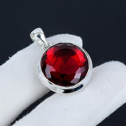Red Garnet Gemstone Pendant