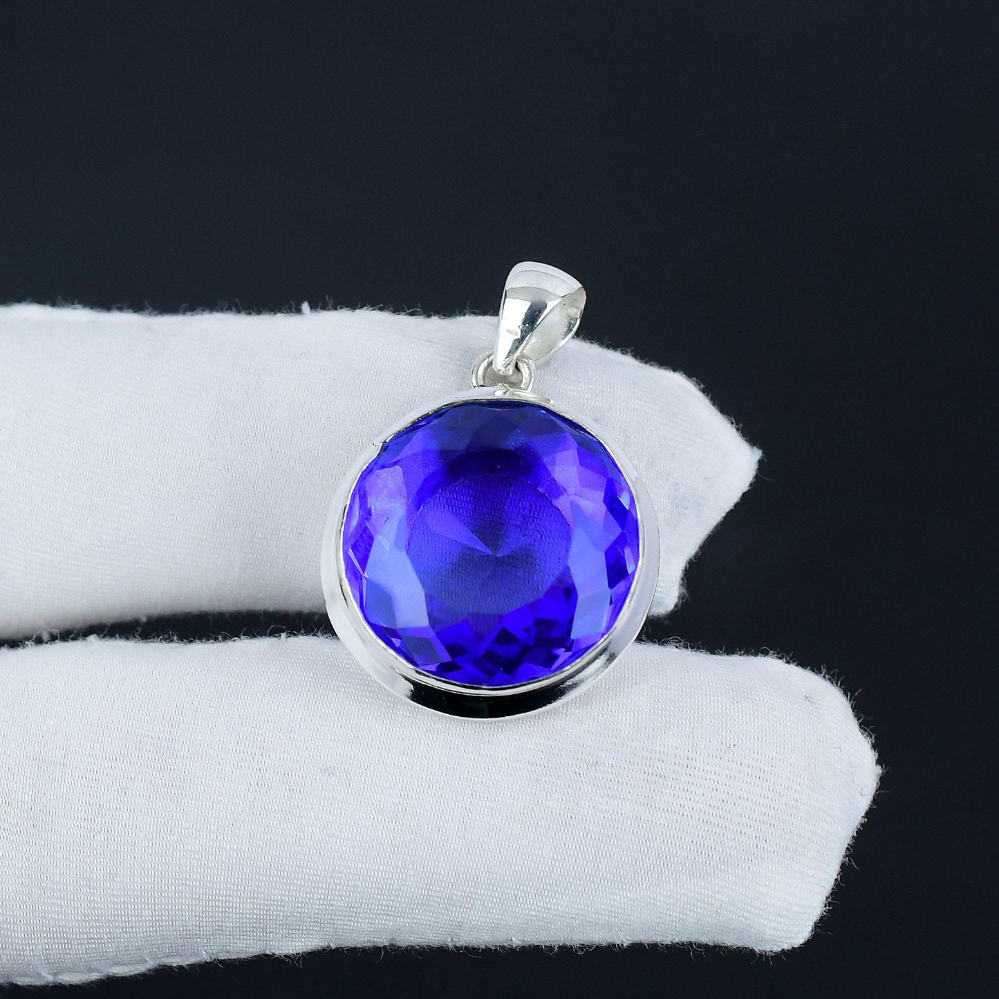 Blue Tanzanite Gemstone Pendant
