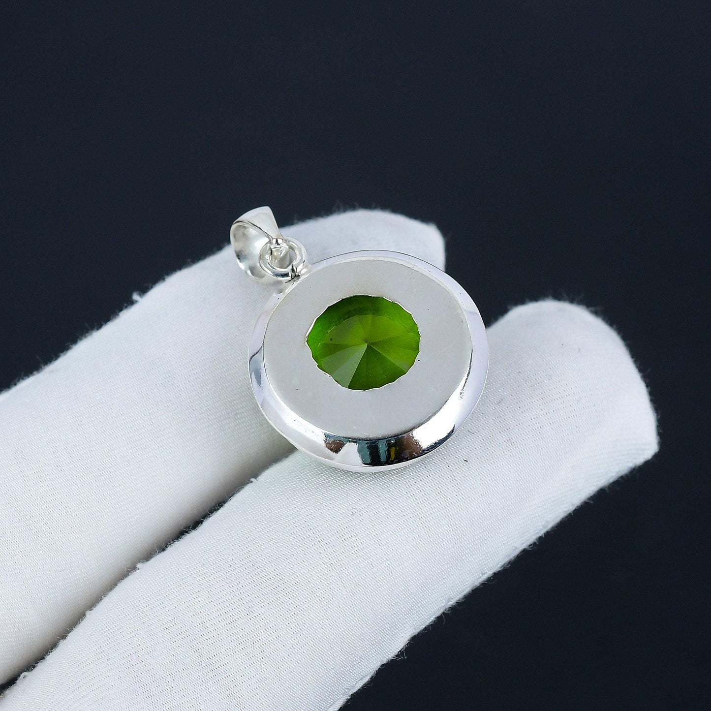 Green Peridot Gemstone Pendant