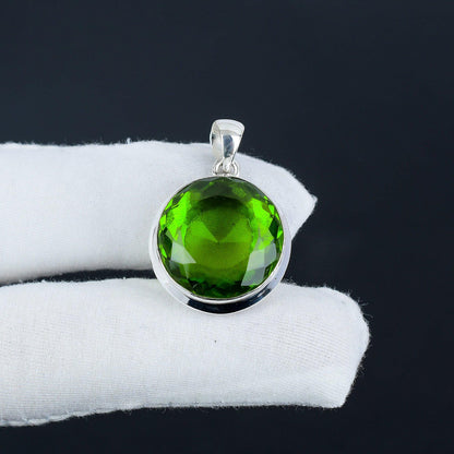Green Peridot Gemstone Pendant
