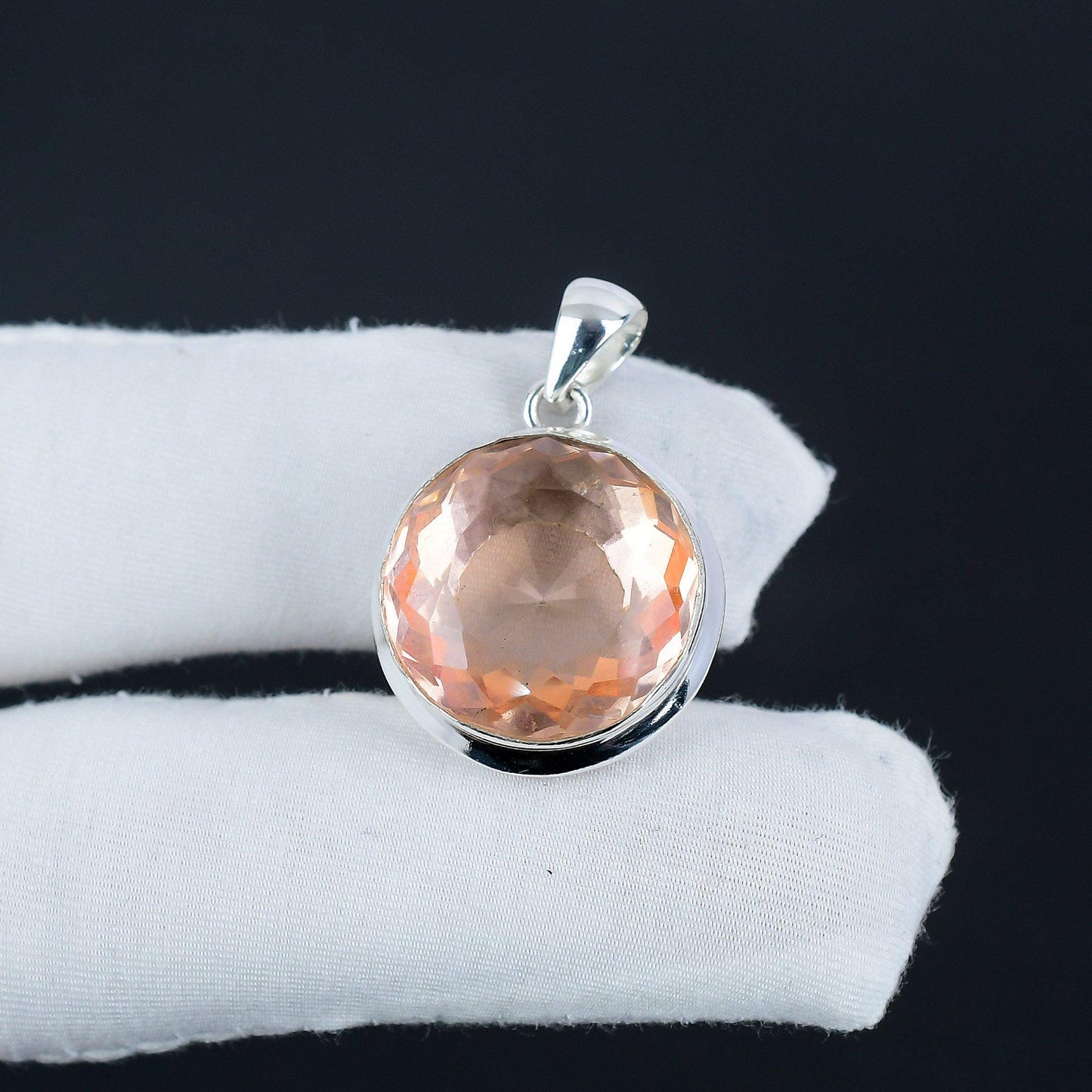 Pink Morganite Gemstone Pendant