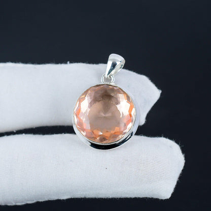 Pink Morganite Gemstone Pendant