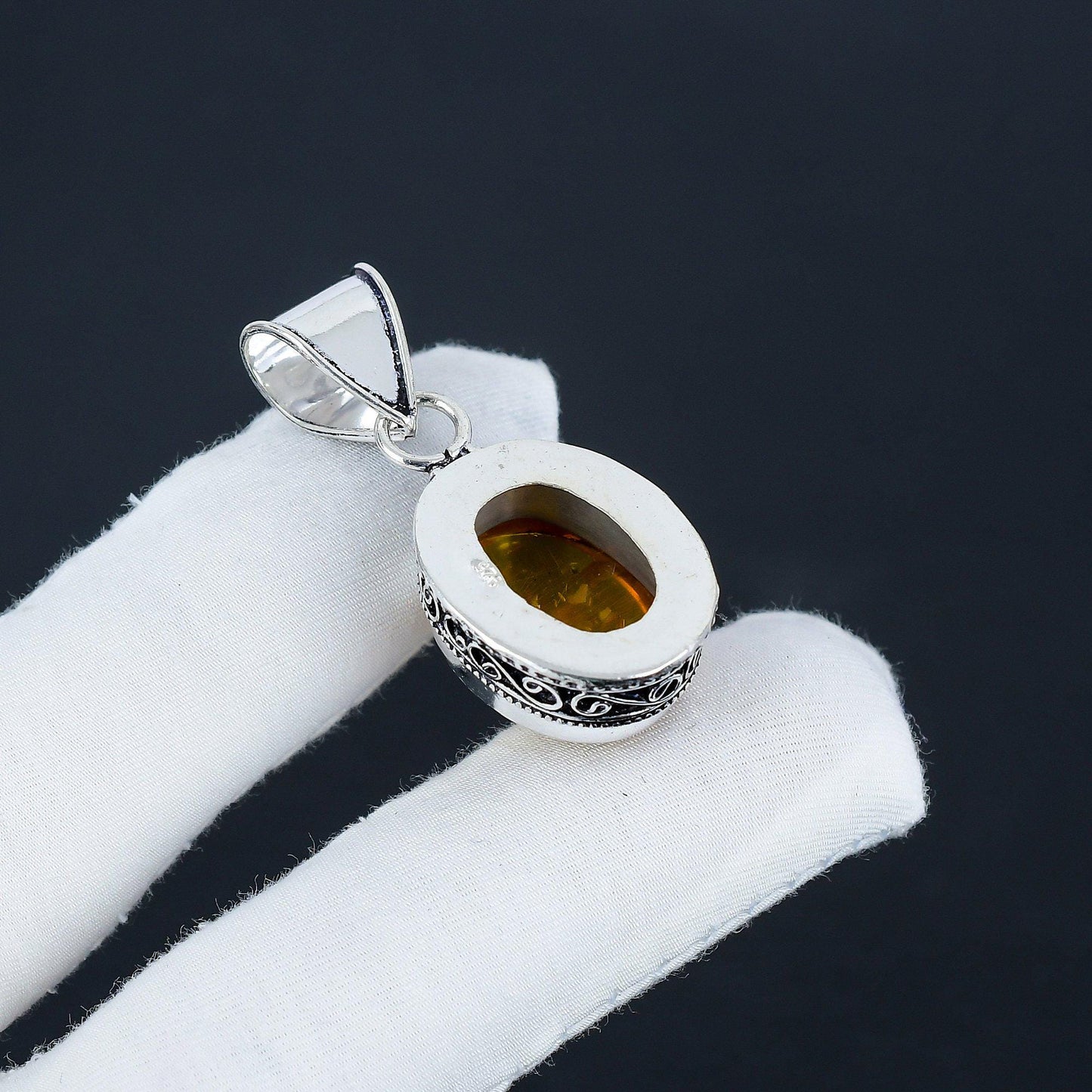 Honey Baltic Amber Gemstone Pendant