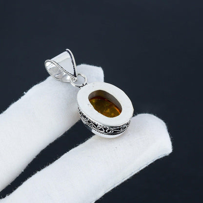 Honey Baltic Amber Gemstone Pendant