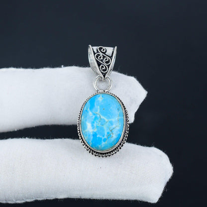 Blue Larimar Gemstone Pendant