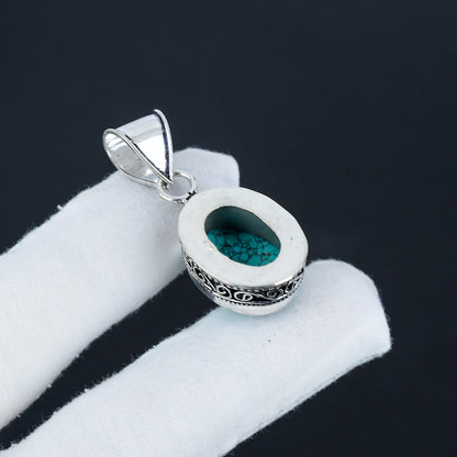 Blue Turquoise Gemstone Pendant
