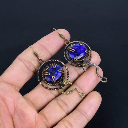 Blue Sapphire Gemstone Earrings