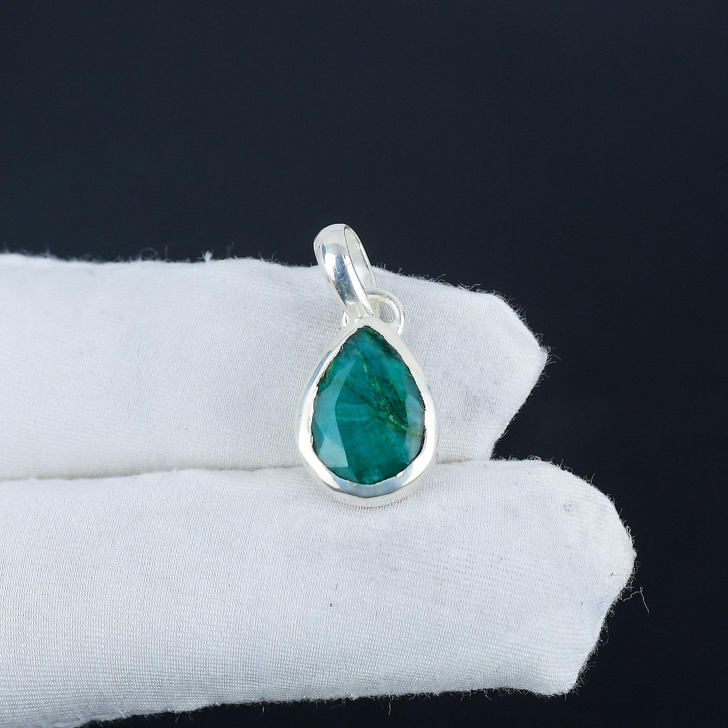Green Emerald Gemstone Pendant