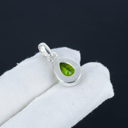 Green Peridot Gemstone Pendant