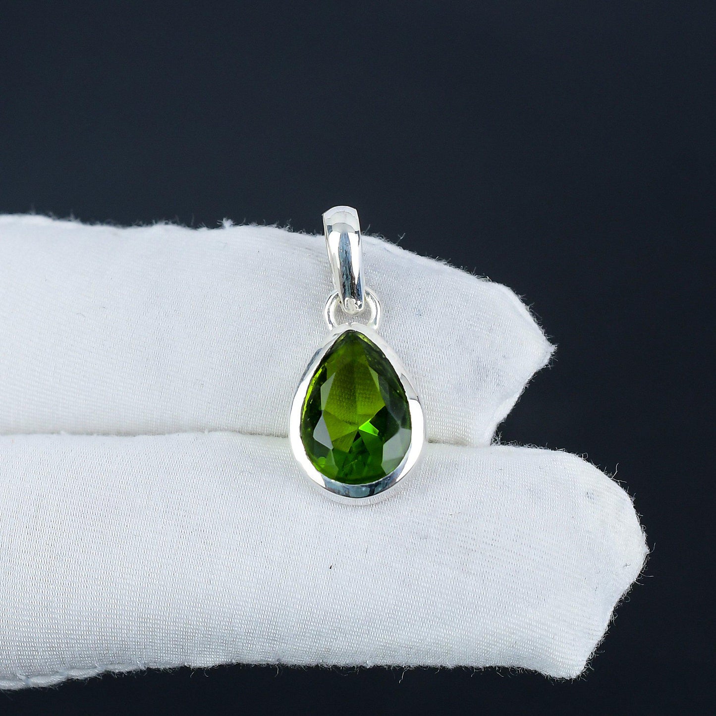 Green Peridot Gemstone Pendant