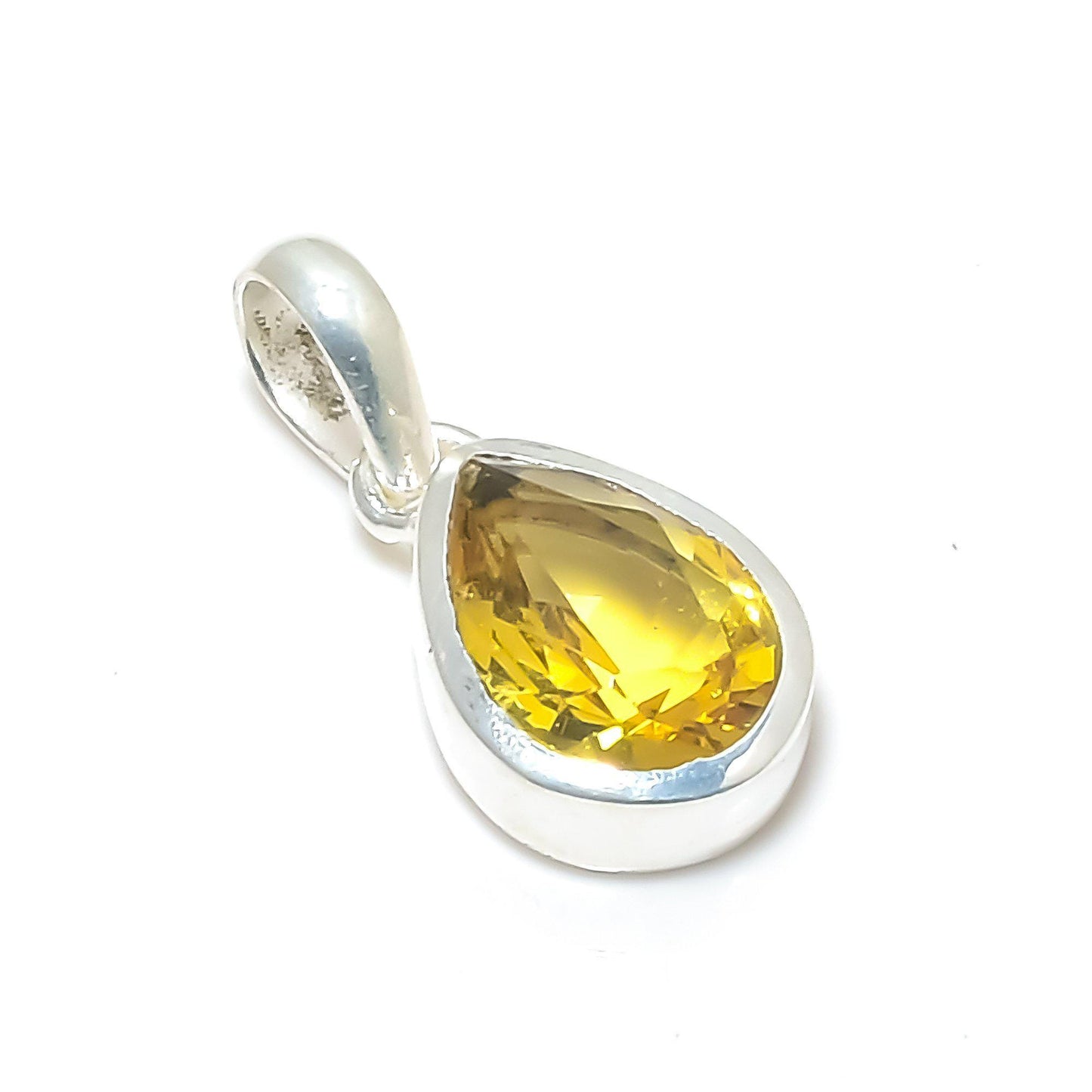 Yellow Citrine Gemstone Pendant