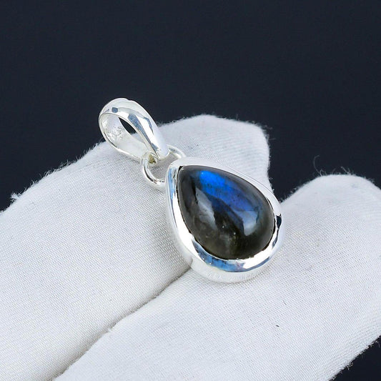 Blue Labradorite Gemstone Pendant