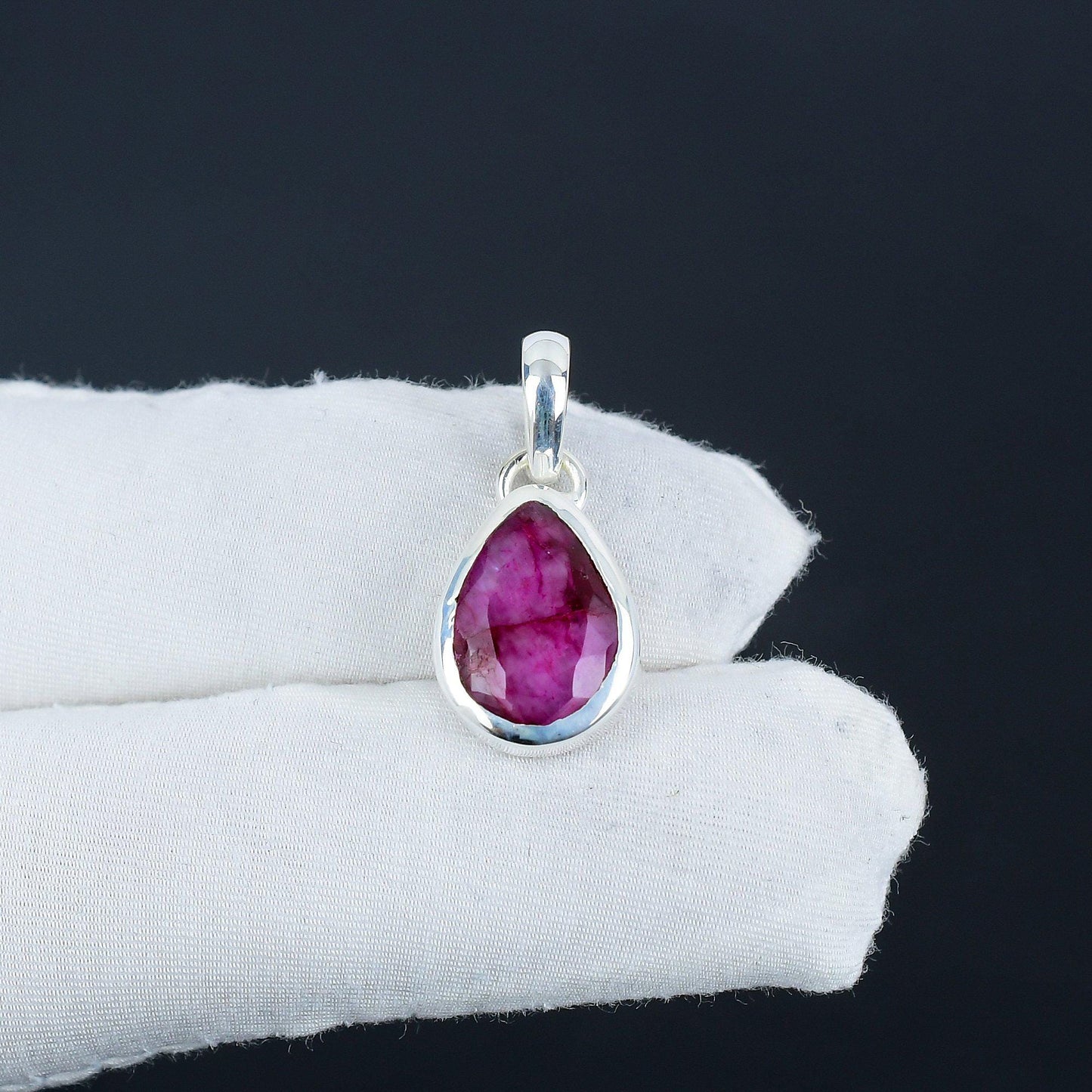 Red Ruby Gemstone Pendant