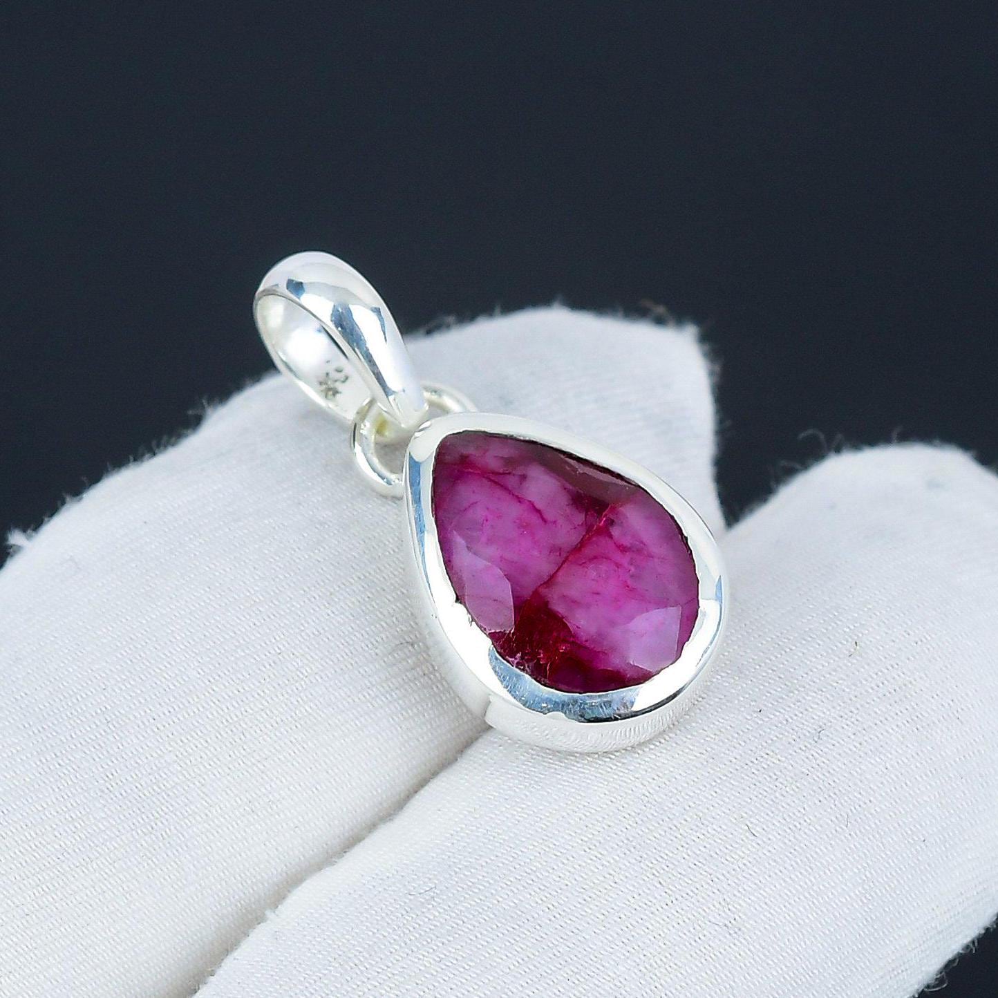 Red Ruby Gemstone Pendant