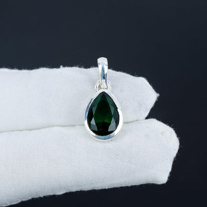Green Chrome Diopside Gemstone Pendant