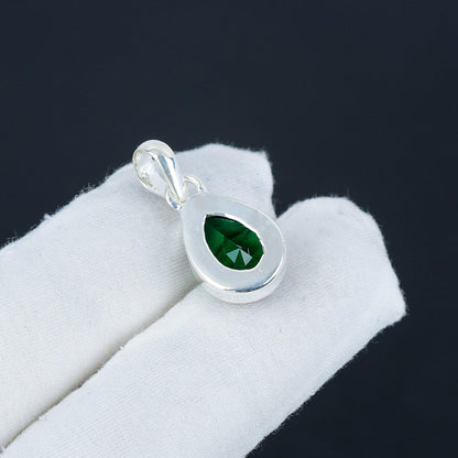 Green Chrome Diopside Gemstone Pendant
