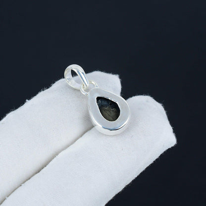 Blue Green Abalone Shell Gemstone Pendant