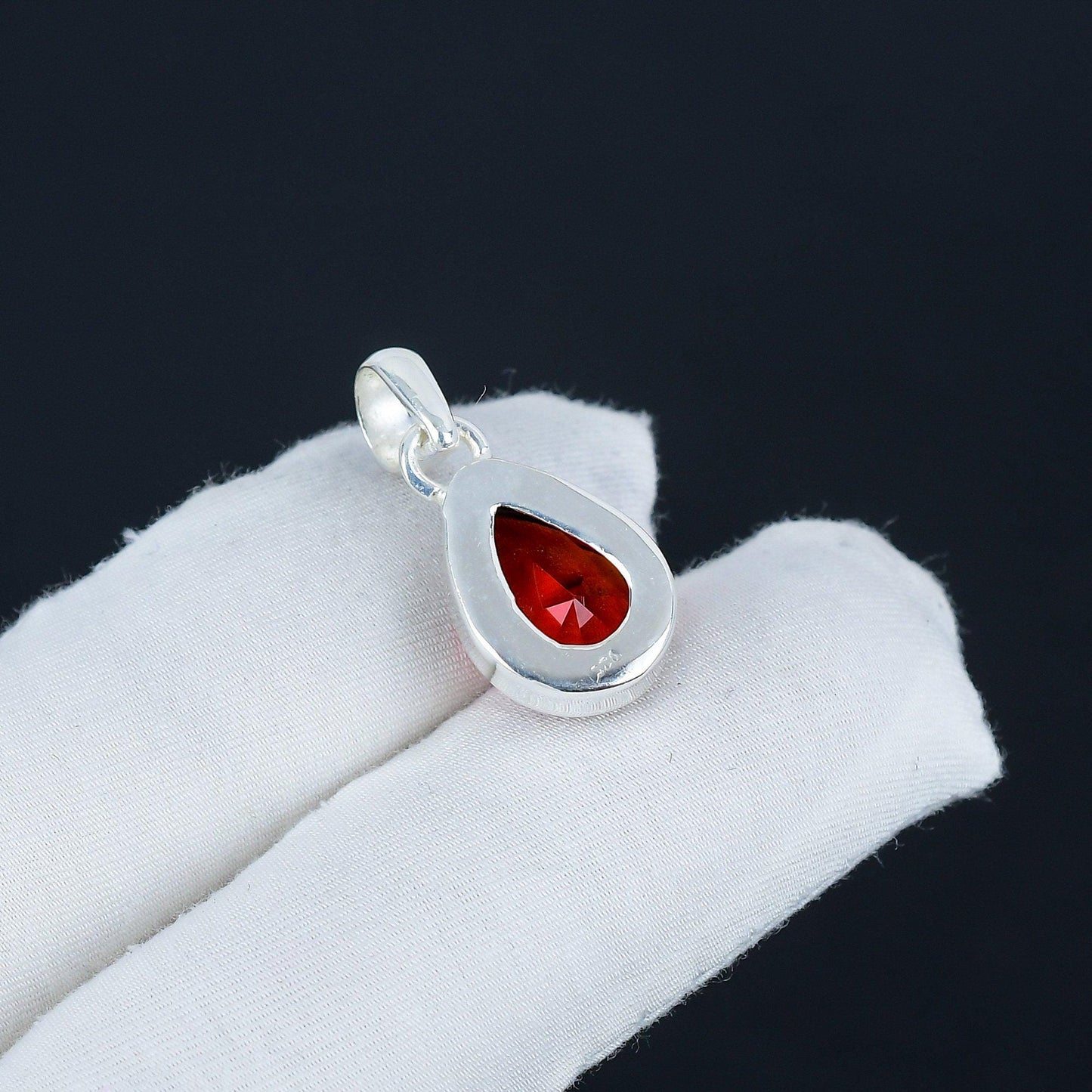 Red Garnet Gemstone Pendant