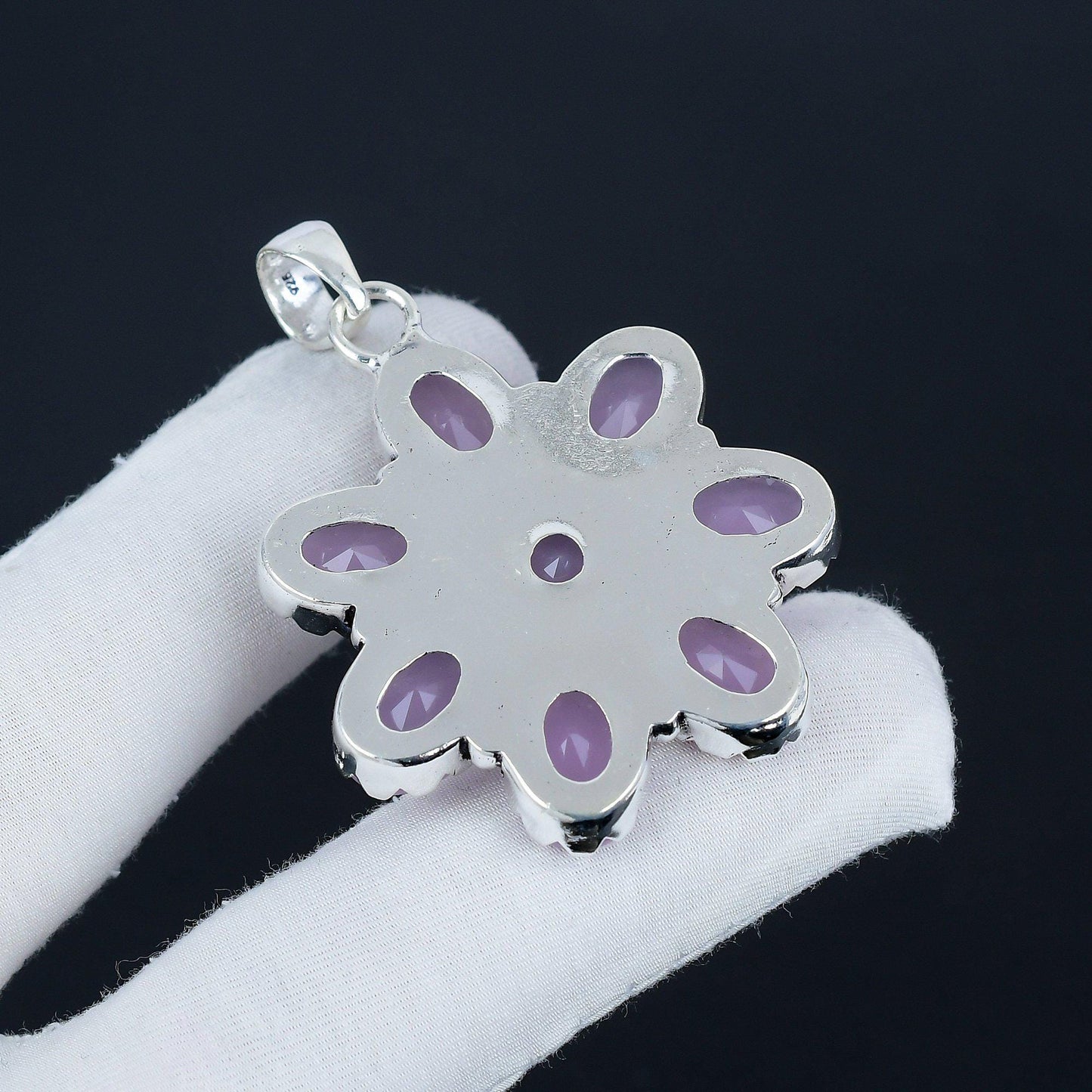 Pink Chalcedony Gemstone Pendant